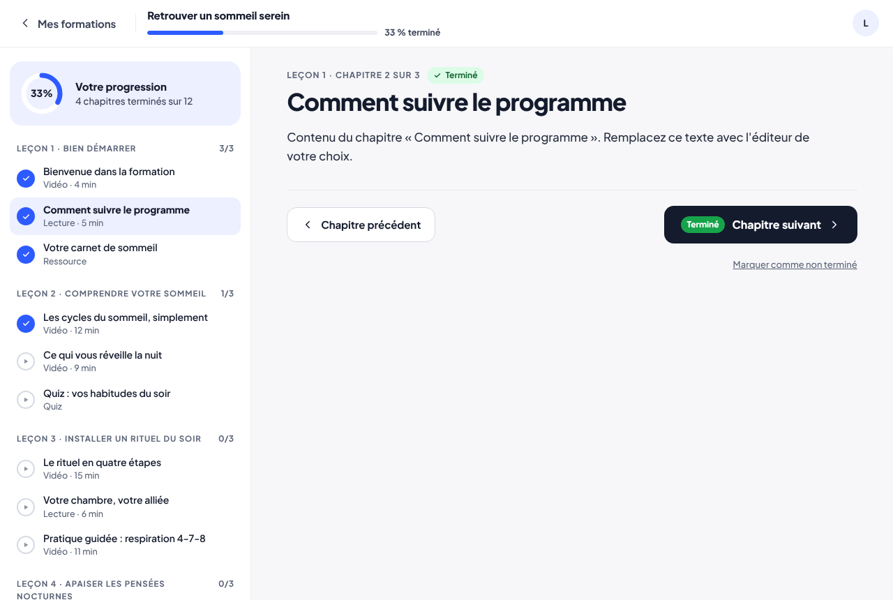 Le lecteur de formation vu par un élève